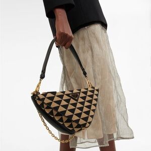 PRADA
Triangolo Mini jacquard shoulder bag